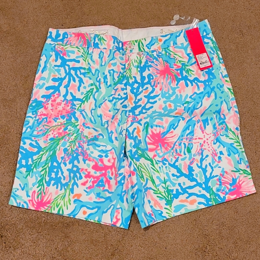 Nwt Lilly Pulitzer Men's Beaumont shorts Coral Bay